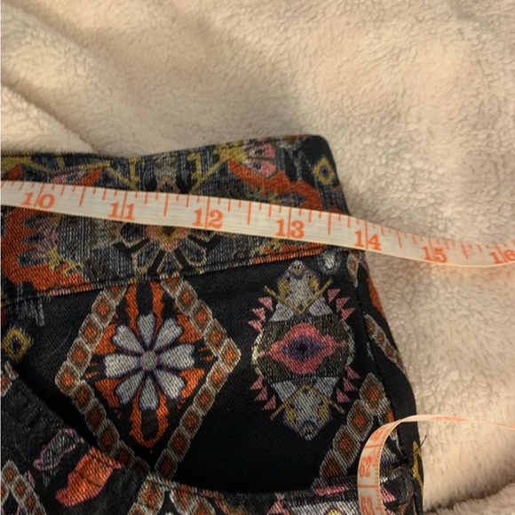 Zara geometric fun print pants straight leg cropped jeans size M - Picture 6 of 10